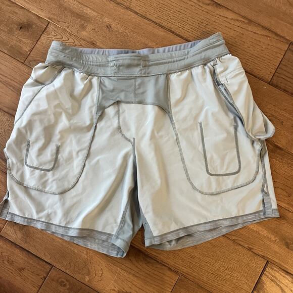 Lululemon T.H.E. Linerless Shorts 9” Heathered Gray Men’s XL Great Condition - Picture 8 of 8